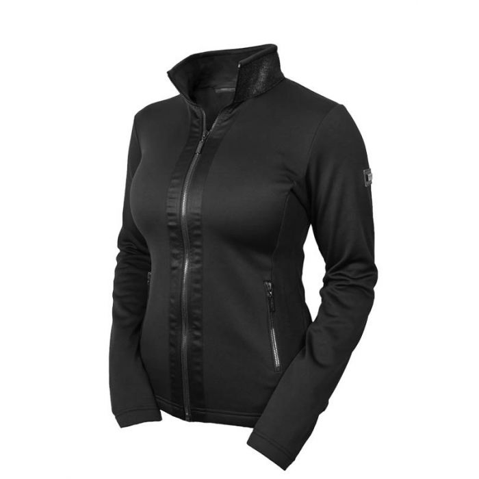 Equestrian Stockholm FW'22 All Black Glimmer fleece jacket