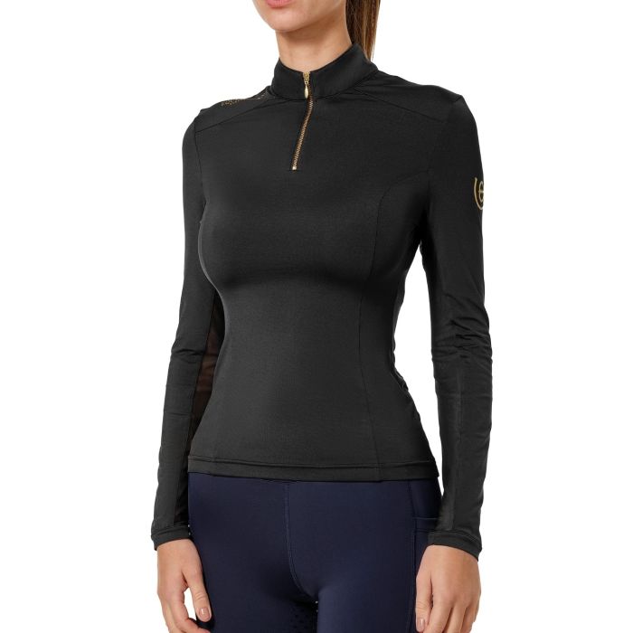 Equestrian Stockholm Air Breeze Top Black Gold