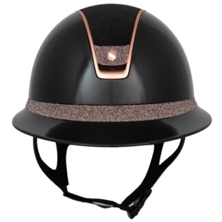 Samshield 2.0 Miss Shield Zwart Glossy Alcantara Top Crystal Fabric Rose Blason Frontalband