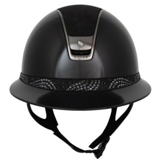 Samshield 2.0 Miss Shield Glossy Black Alcantara Top Crystal Intarsia Frontalband 5 Swarovski