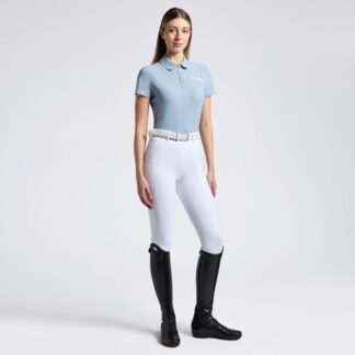 Cavalleria Toscana SS25 CT Jersey Pleated S/S Training Polo Tufted Logo Women