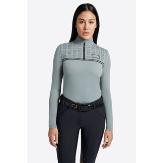 RG FW'24 Jersey Fleece L/S Print Logo Training Zip Shirt Women