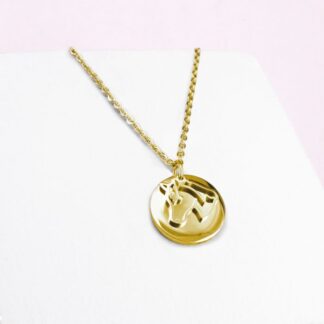 Ponytail & Co pendant coin with horse