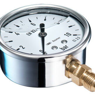 Manometro Bourdon, 0bar → 16bar max, G 1/4, Ø est. 63mm