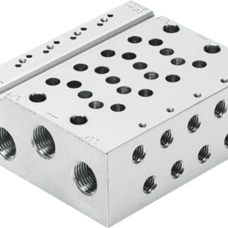 Base manifold Festo VABM-L1-10W-G18-2, 2 stazioni, filettatura G 1/8, Lega di alluminio