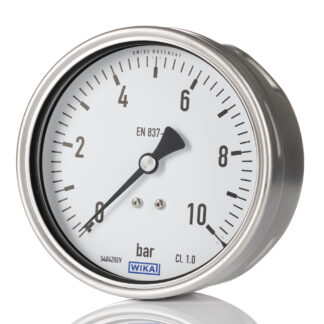 Manometro WIKA, 0bar → 100bar max, G 1/2, Ø est. 100mm