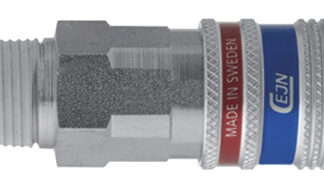Giunto ad attacco rapido CEJN serie 300 eSafe, Filettato R 3/8 Maschio, in Ottone, acciaio inox, 16bar max