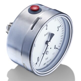 Manometro Bourdon, 0bar → 40bar max, G 1/2, Ø est. 100mm