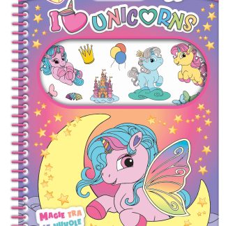 I Love Unicorns. Puffy sticker. Magie tra le nuvole