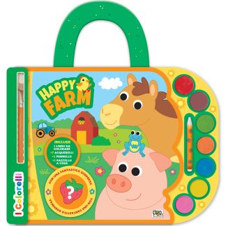 Happy Farm. I colorelli. Valigetta con acquerelli